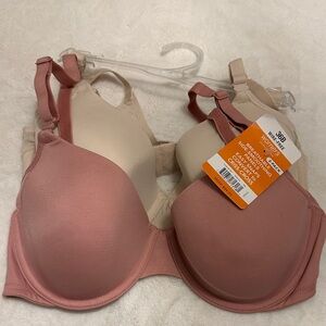 NWT Warner's Pink and Beige Bras